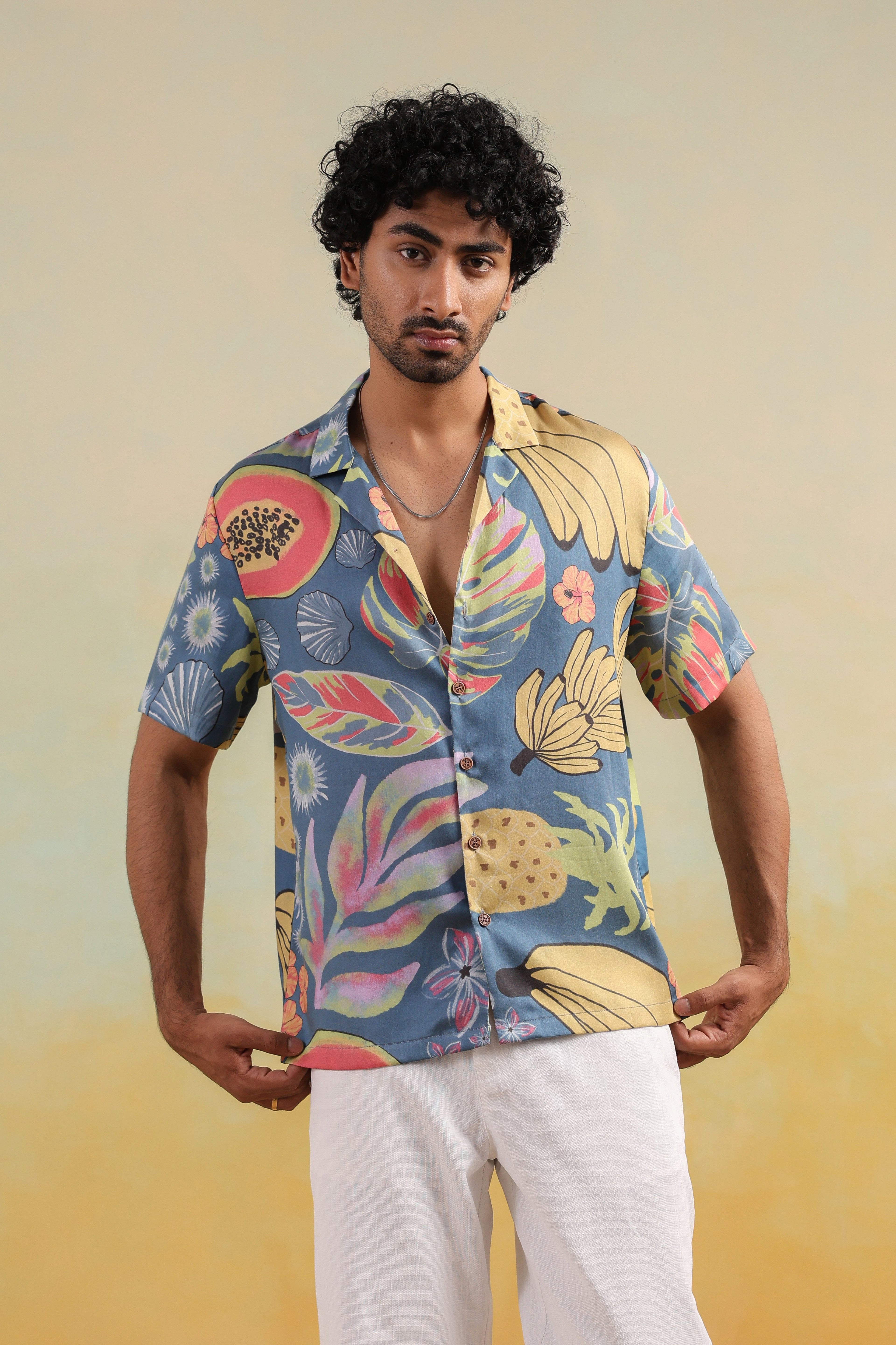 Papaya Coast Relaxed Fit Cuban  Shirt