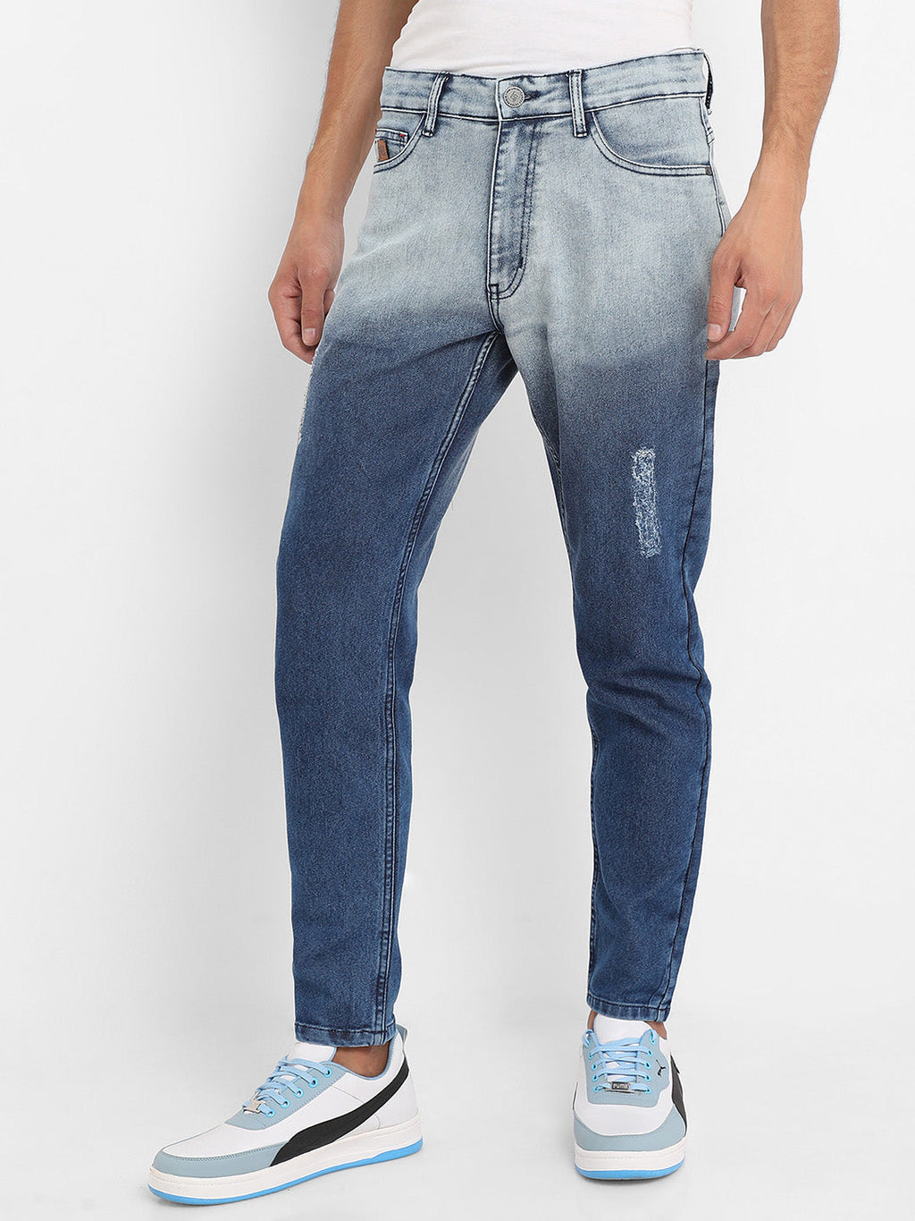 Campus Sutra Contrast Ombre Denim Jeans
