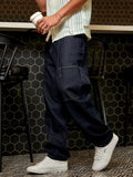 Campus Sutra Baggy Cargo Denim Jeans