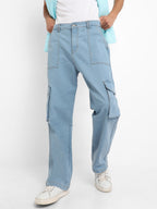 Campus Sutra Utility Cargo Denim Jeans