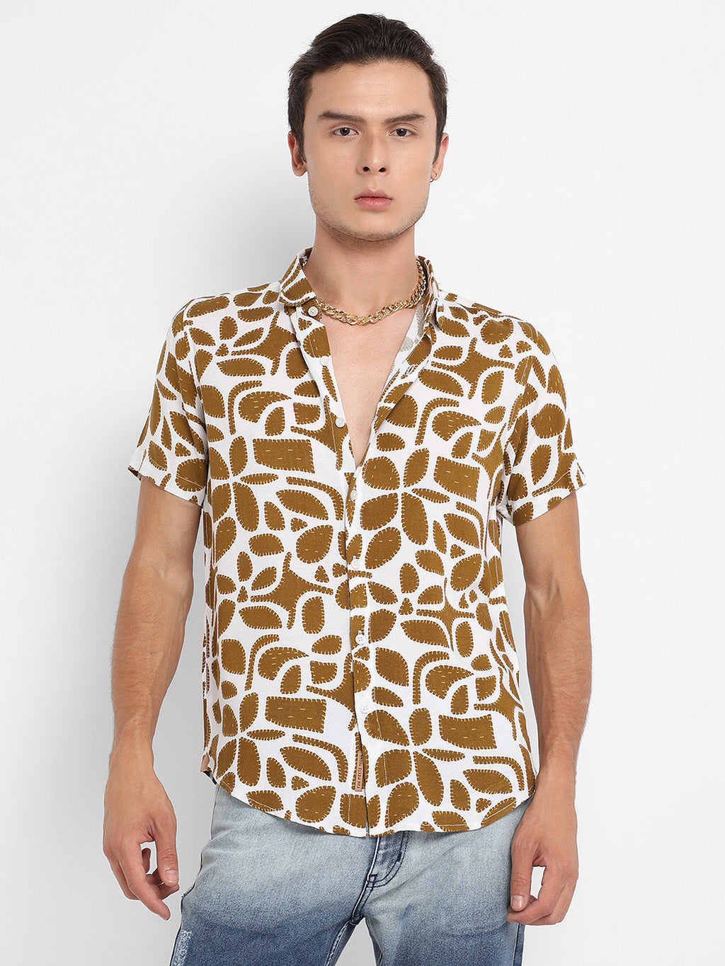 Campus Sutra Contrast Block Shirt