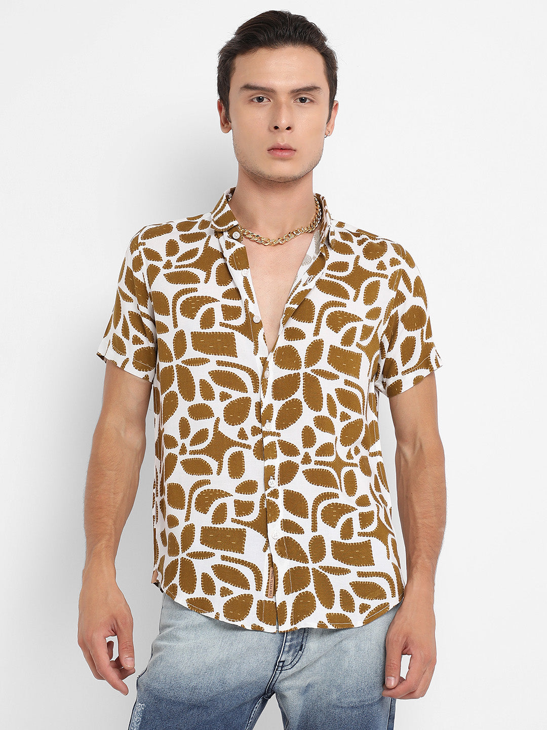 Campus Sutra Contrast Block Shirt