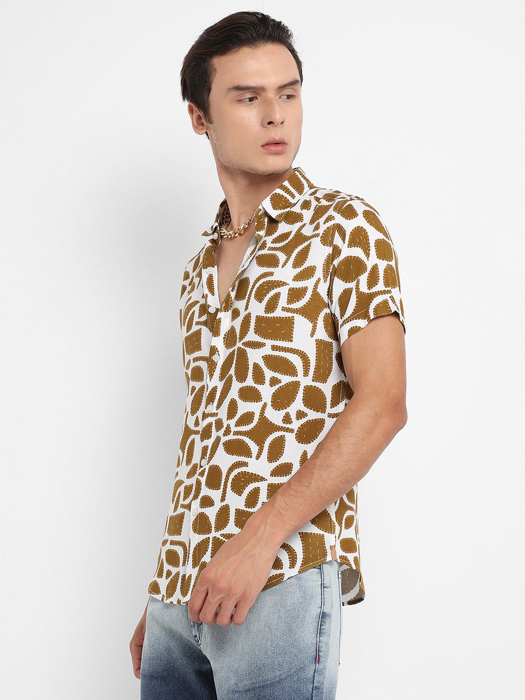 Campus Sutra Contrast Block Shirt
