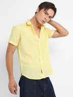 Campus Sutra See-Through Square Shirt