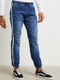 Campus Sutra Side-Striped Denim Jeans