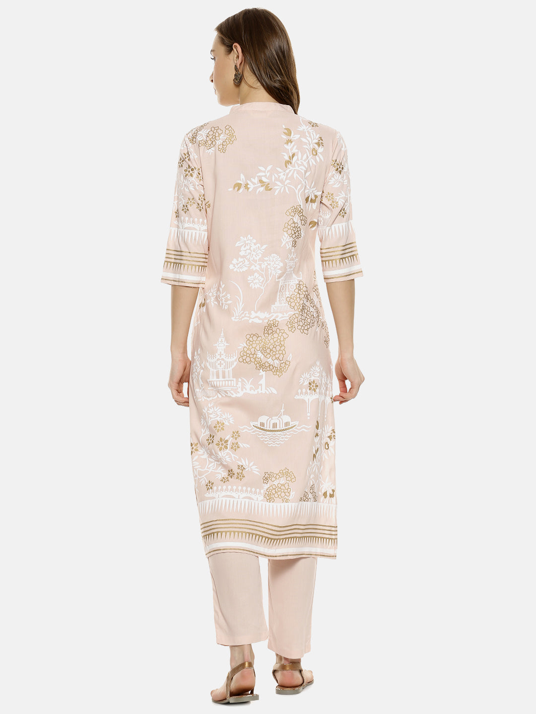 Flora Cluster Print Kurta With Trousers Set