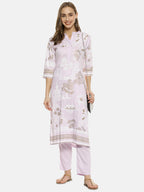 Flora Cluster Print Kurta With Trousers Set