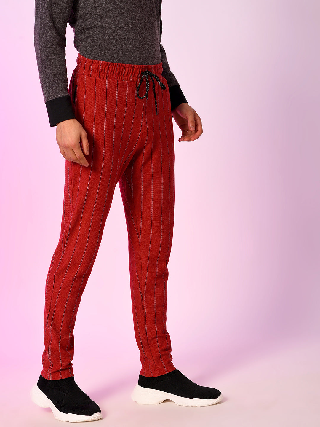 Campus Sutra Striped Trackpant