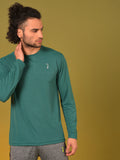 Campus Sutra Solid Activewear T-Shirt