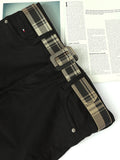 Black Grey Checked Belt
