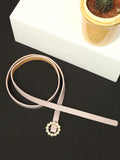 Lavender Solid Slim Belt