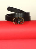 Black Textured Belt