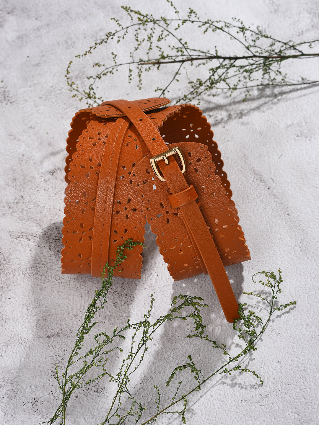 Brown Printed Belt