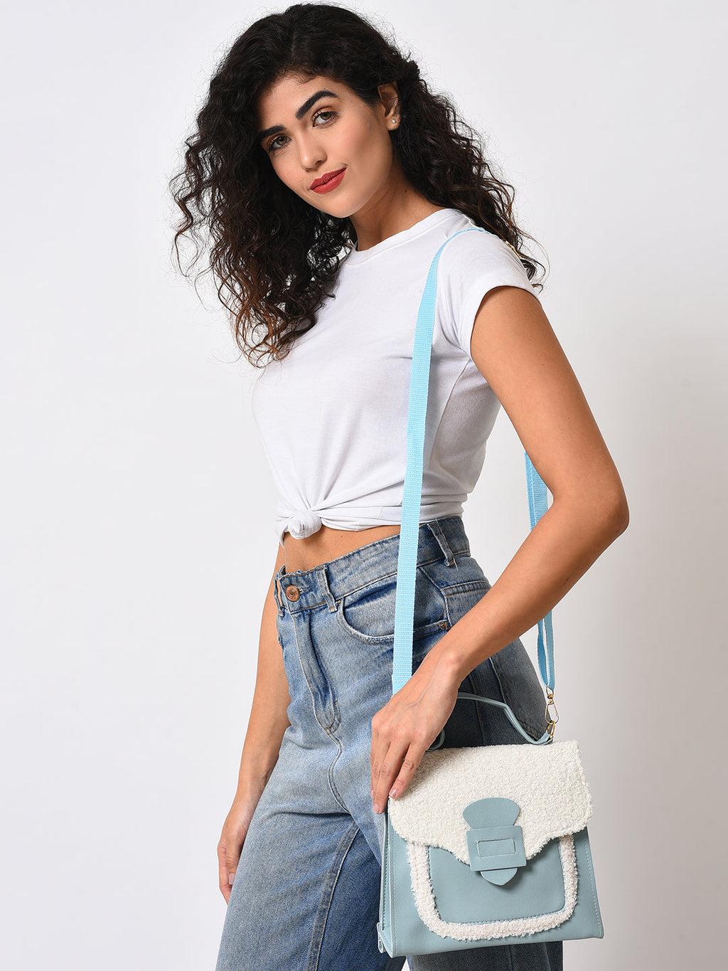 Beauty Bundle Blue & White Mini Bag
