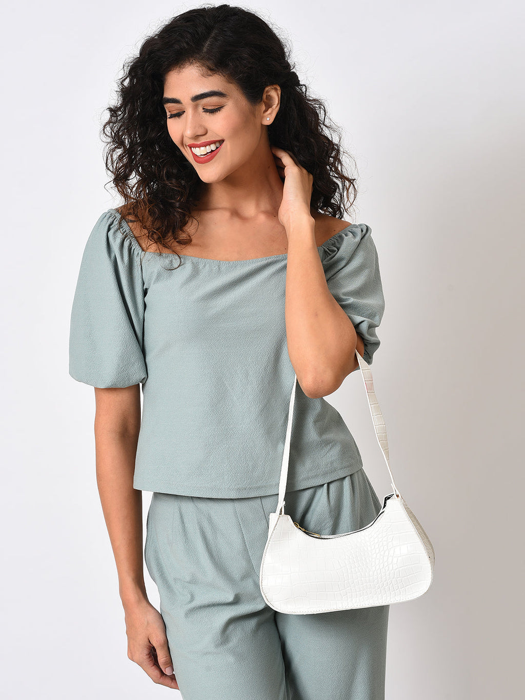 Irene White Handbag