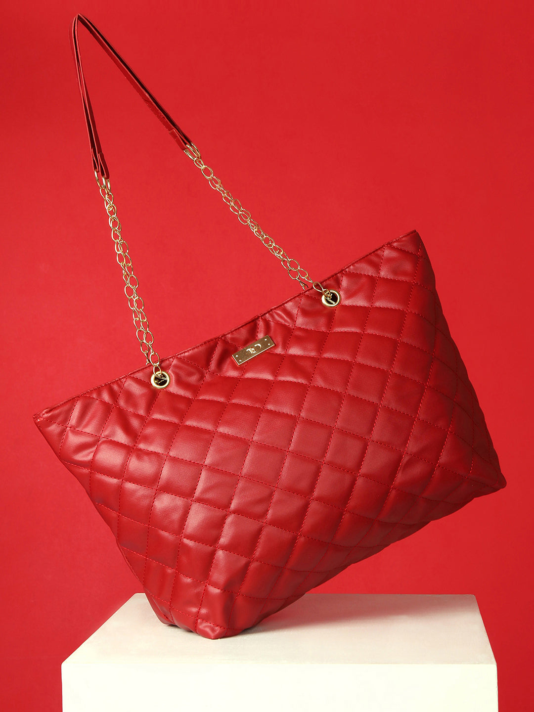 Timeless Texture Red Tote Bag