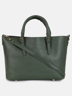 Daphne Green HandBag With Pouch Set