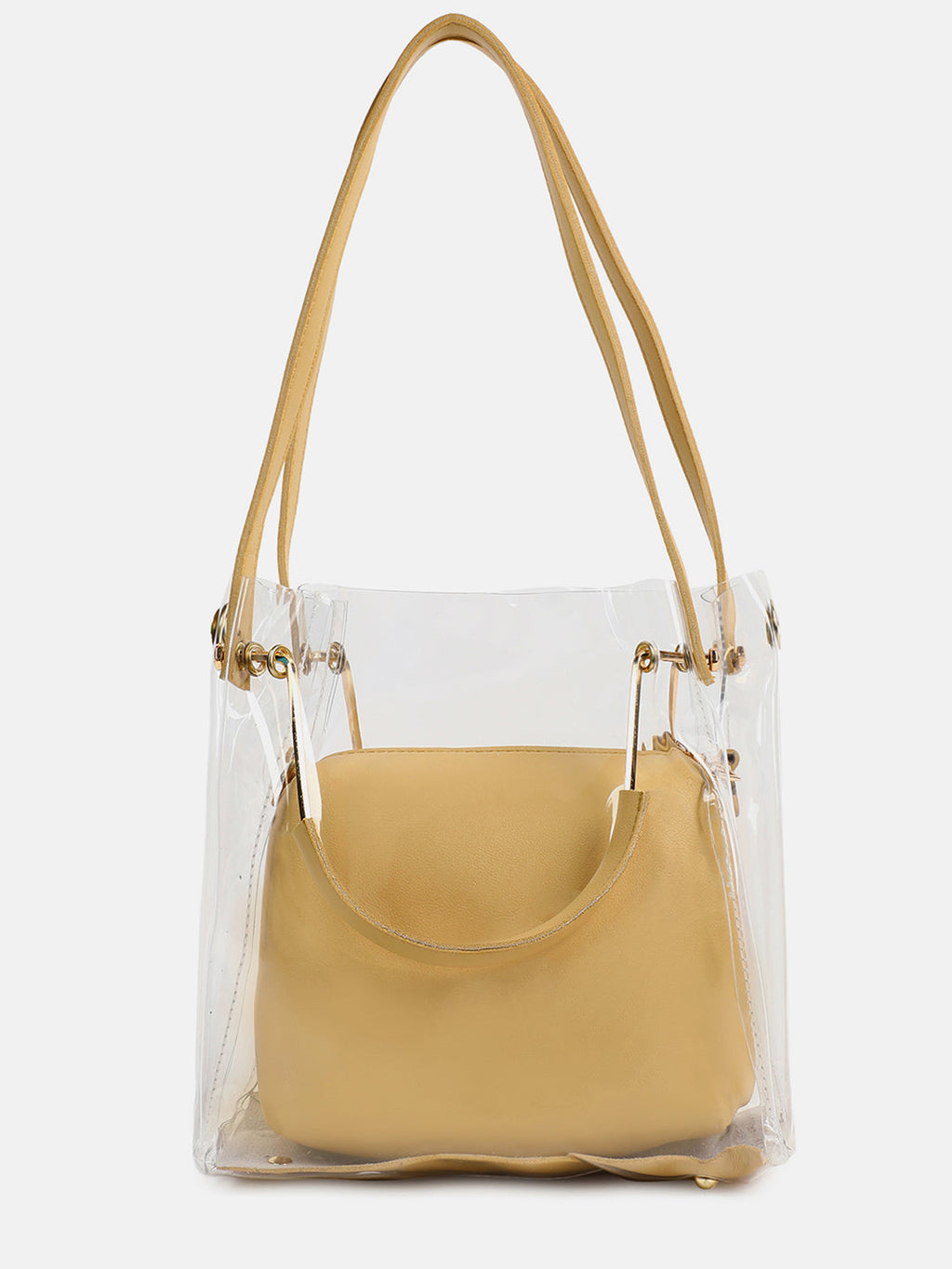 Haute Sauce Roxanne Yellow Handbag With Pouch