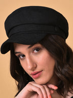 Haute Sauce Black Solid Bakerboy Hat