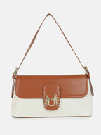 Dual-Tone Delight Brown & White Hand Bag