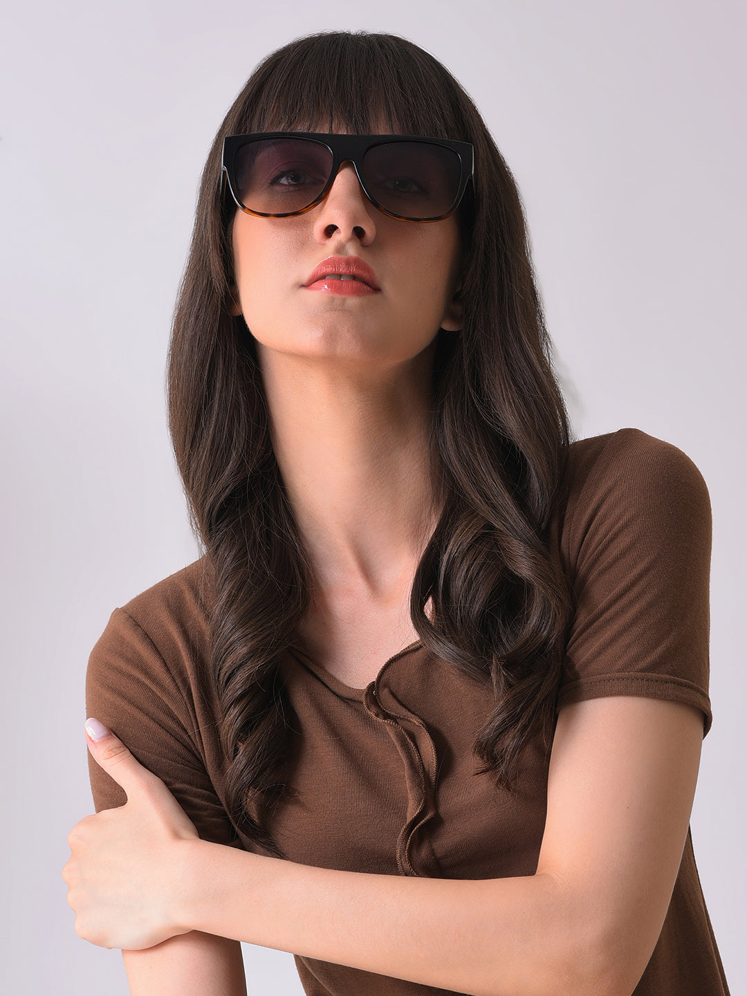 Purple Lens Black Wayfarer Sunglasses