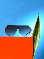 Brown Lens Pink Oversized Sunglasses