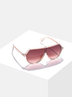 Brown Lens Pink Oversized Sunglasses