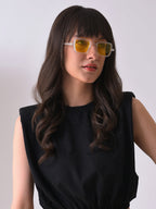 Yellow Lens Yellow Rectangle Sunglasses