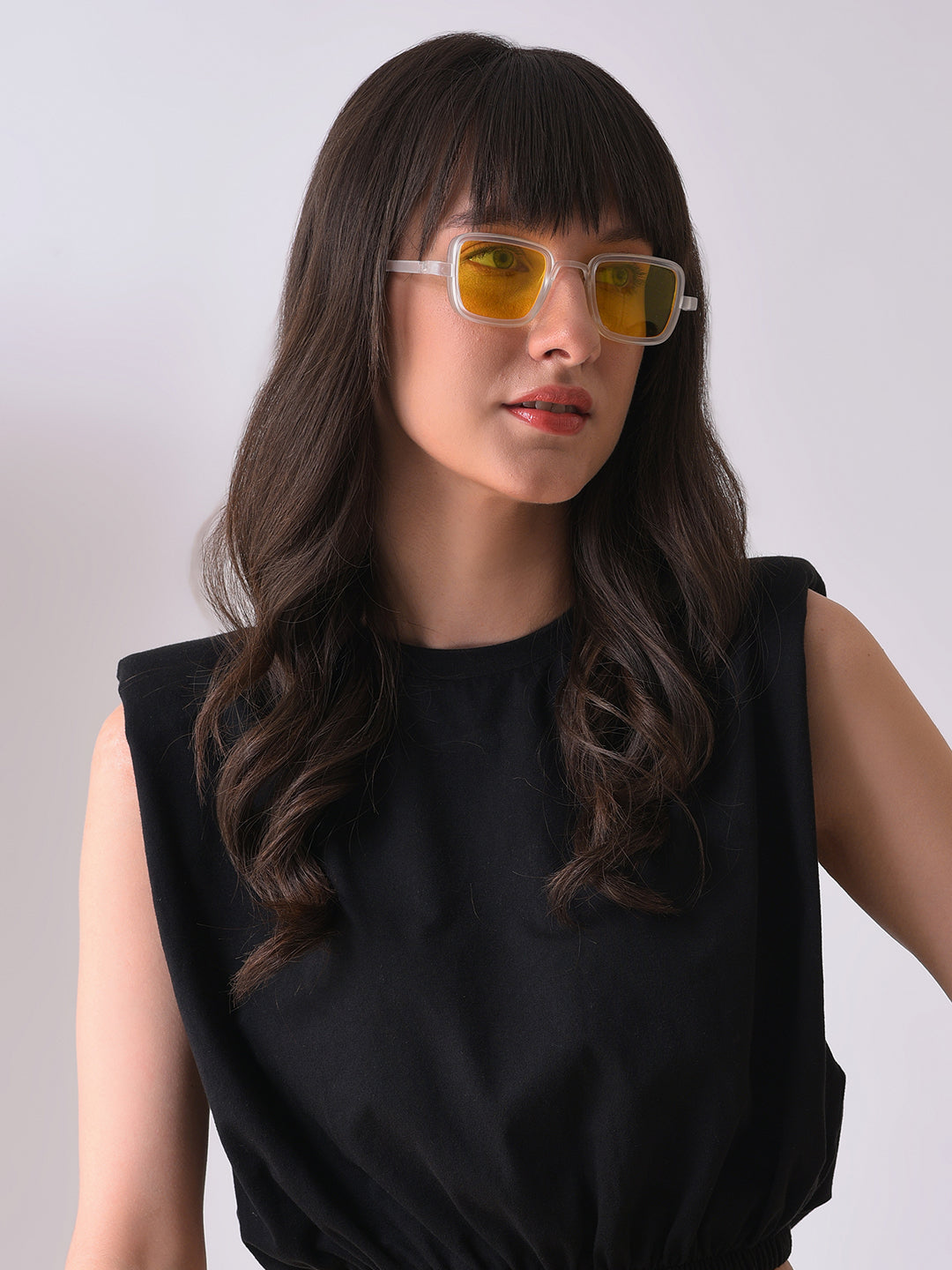 Yellow Lens Yellow Rectangle Sunglasses