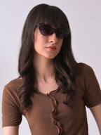 Black Lens Black Cateye Sunglasses