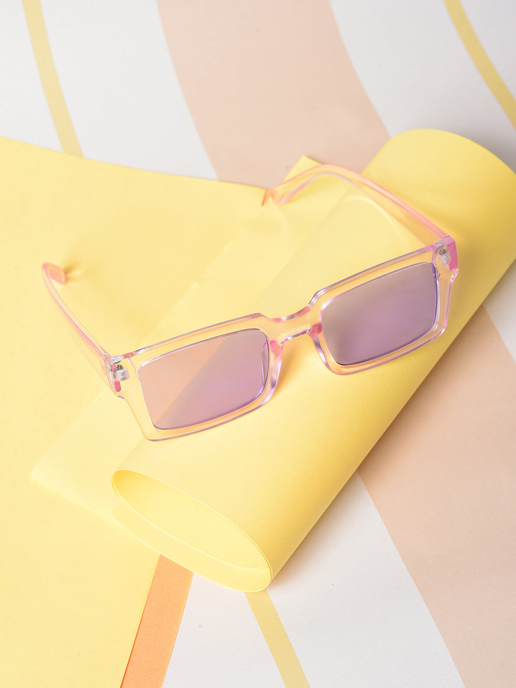 Purple Lens Purple Rectangle Sunglasses
