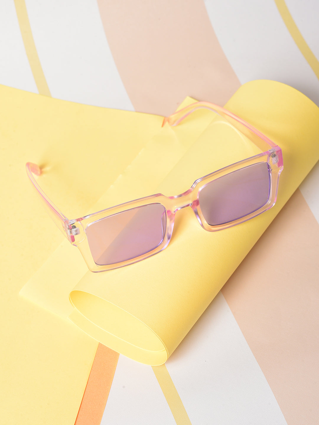 Purple Lens Purple Rectangle Sunglasses