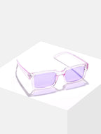 Purple Lens Purple Rectangle Sunglasses