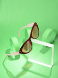 Pink Lens Pink Cateye Sunglasses