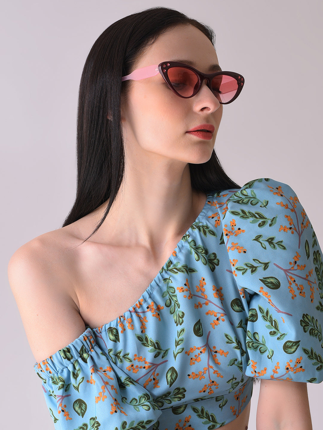 Pink Lens Pink Cateye Sunglasses