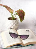 Black Lens Black Cateye Sunglasses