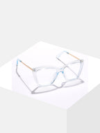 Clear Lens White Cateye Sunglasses