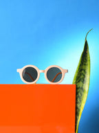 Brown Lens Pink Round Sunglasses