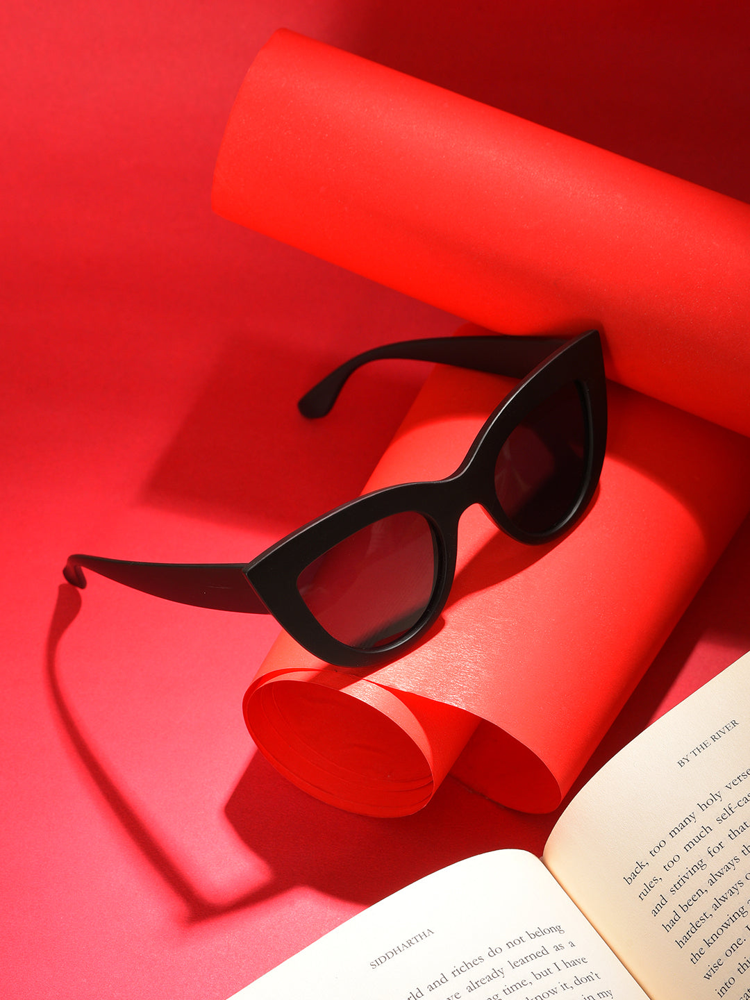 Black Lens Black Cateye Sunglasses