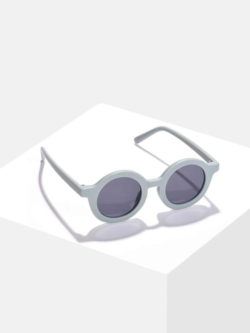 Grey Lens Silver-Toned Oval Sunglasses