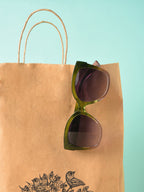 Purple Lens Green Butterfly Sunglasses