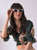 Black Lens White Other Sunglasses