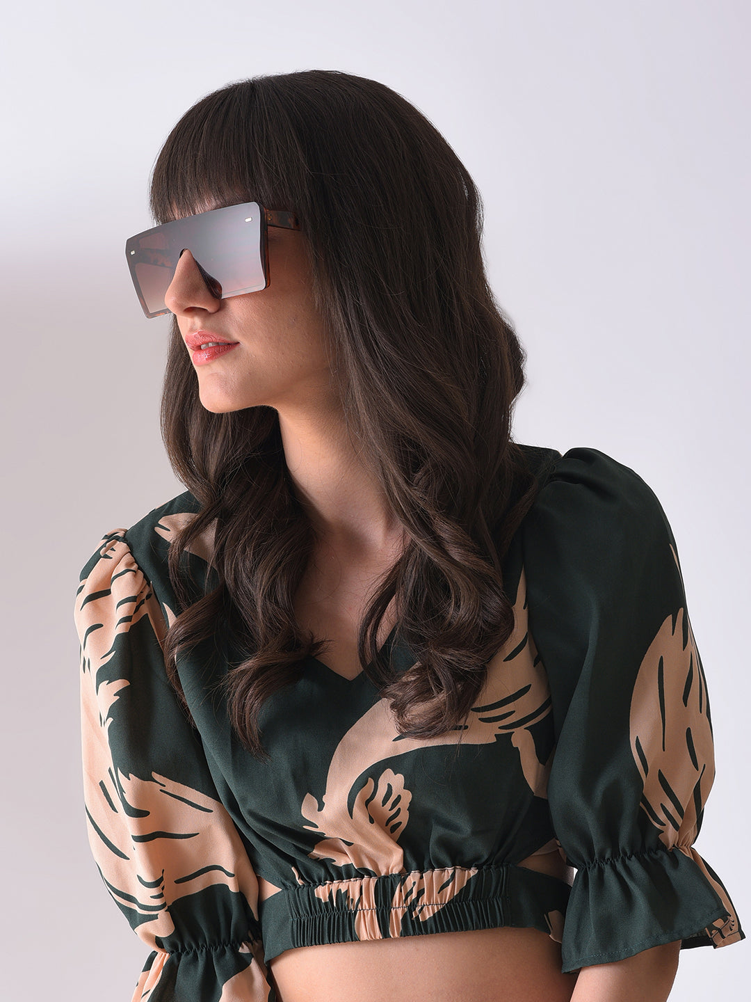 Brown Lens Brown Oversized Sunglasses