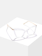 Clear Lens Gold-Toned Cateye Sunglasses