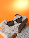 Black Lens Black Rectangle Sunglasses