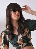 Black Lens Brown Cateye Sunglasses