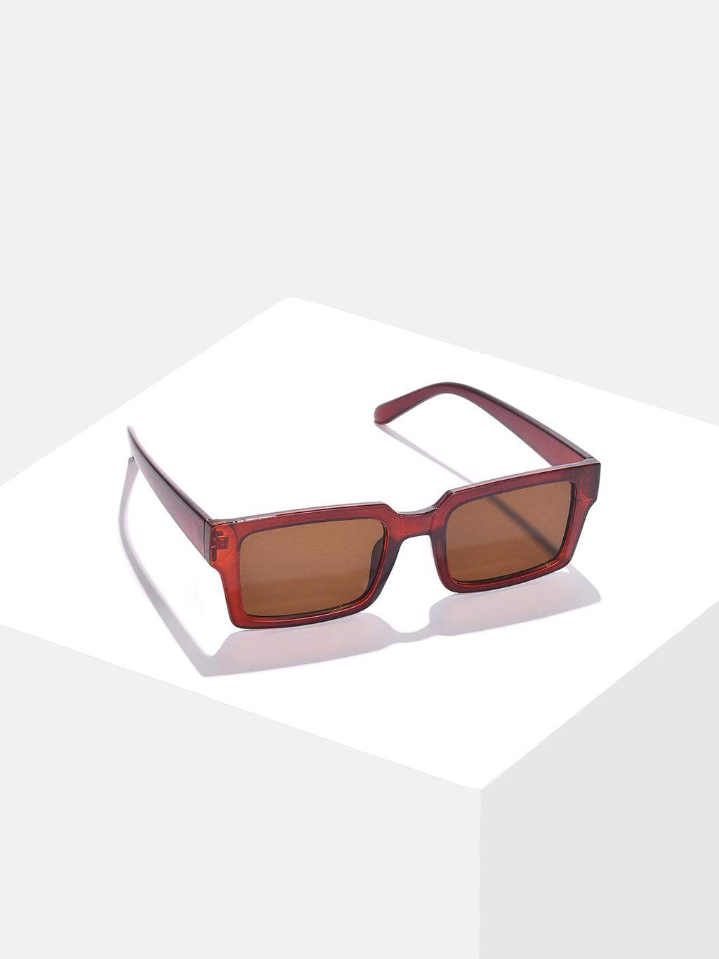 Brown Lens Brown Rectangle Sunglasses