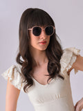Black Lens Pink Oval Sunglasses