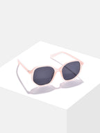 Black Lens Pink Oval Sunglasses
