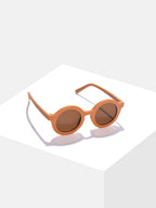 Brown Lens Brown Round Sunglasses